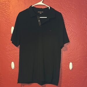 Michael Kors Black Polo Shirt Classic Knit